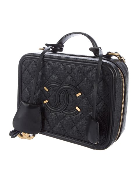 chanel cc filigree bag|Chanel vanity case styles.